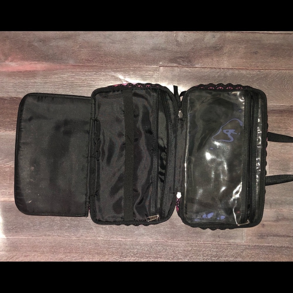 Pretty pink makeup 💄 case with lace overlay - Picture 3 of 5